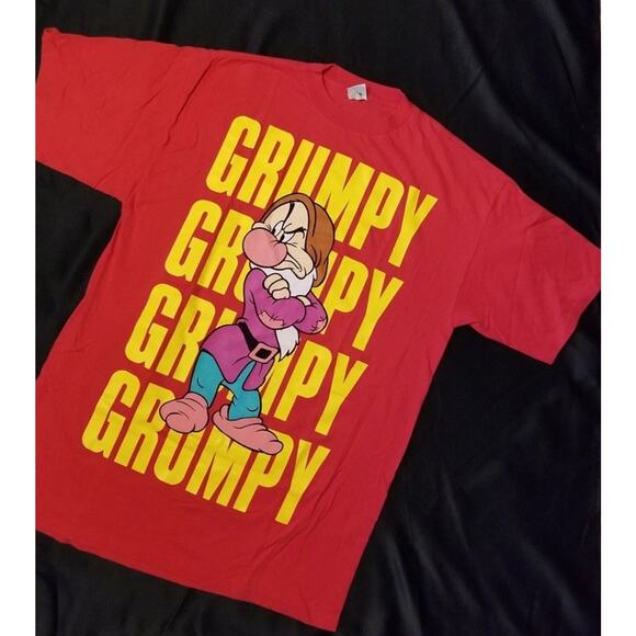 VTG Disney Oversized One Size Fits All Grumpy T-Shirt Double Sided OSFA Vintage - Picture 1 of 8